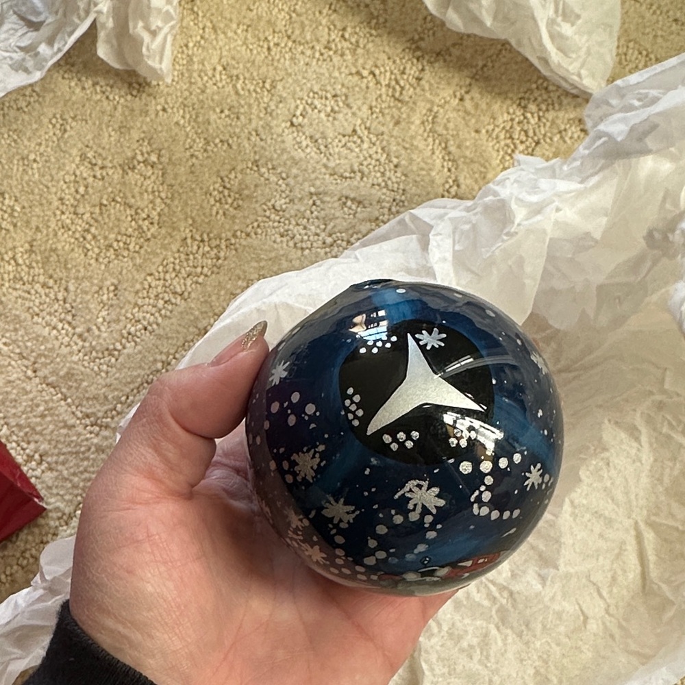Elegant Starry Night Blue Ornament